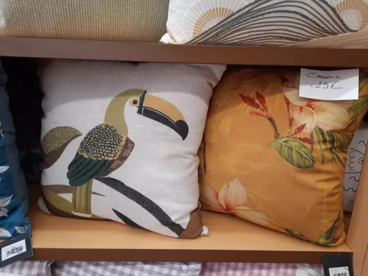 coussin carré toucan 45x45.