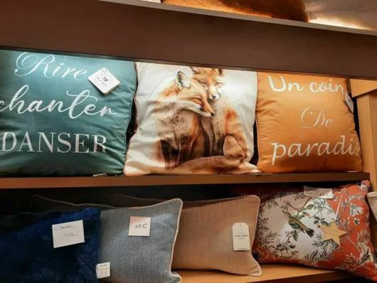 coussin renard 50x50
