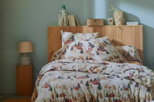 parure de lit flanelle. Chalet