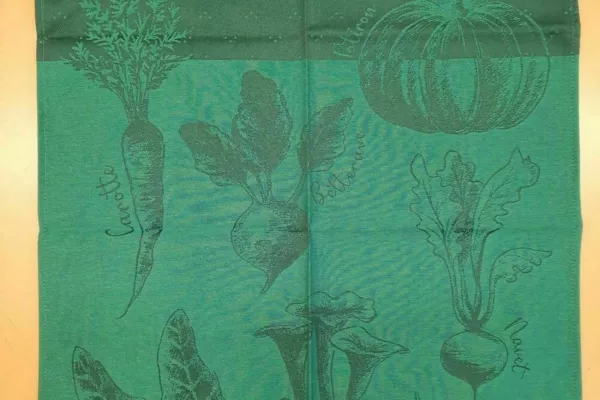 linge vaisselle coton : légumes d'automne et d'hiver