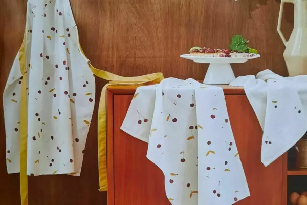 linge de cuisine petites cerises