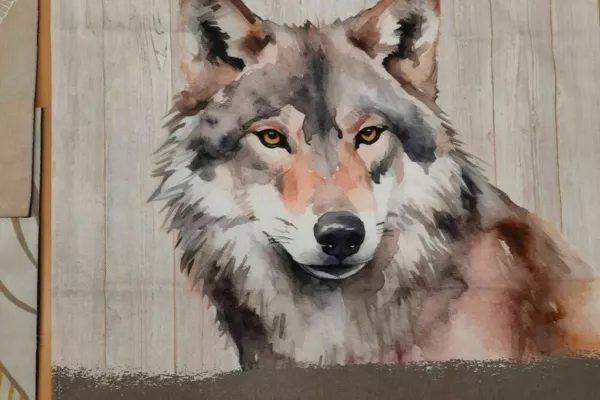 linge vaisselle coton .Tête de loup.