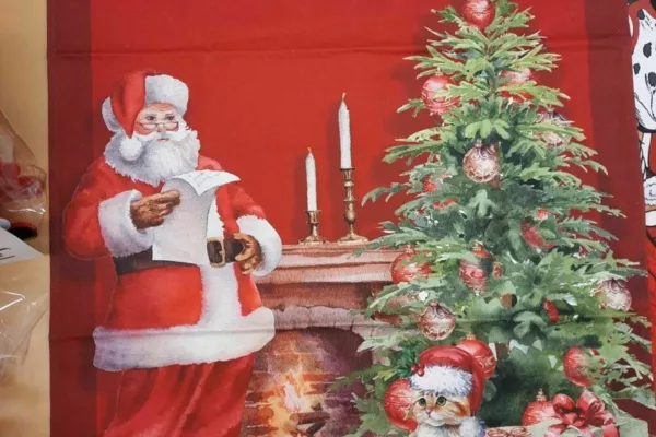 linge vaisselle coton. Père Noël