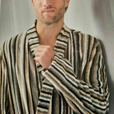Peignoir homme rayé .